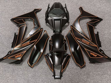 11-15 Matt Schwarzes & Orangefarbenes Futter ZX10R Motorrad Verkleidung