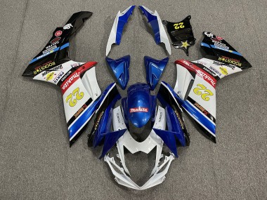 11-24 22 Rockstar Weiß & Blau GSXR 600-750 Motorrad Verkleidung