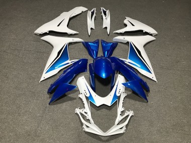 11-24 Blauweiß Kundenspezifisch GSXR 600-750 Motorrad Verkleidung