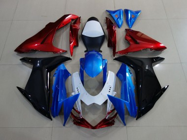 11-24 Blau / Rot & Weiß GSXR 600-750 Motorrad Verkleidung