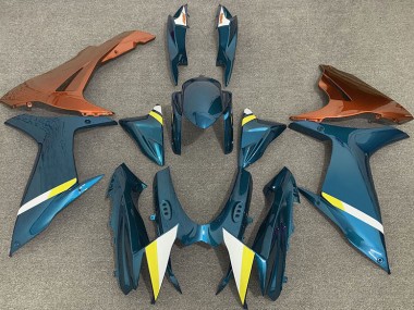 11-24 Glänzend Hellblau & Orange GSXR 600-750 Motorrad Verkleidung