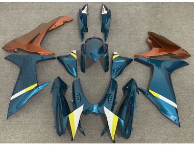 11-24 Glänzend Hellblau & Orange GSXR 600-750 Motorrad Verkleidung