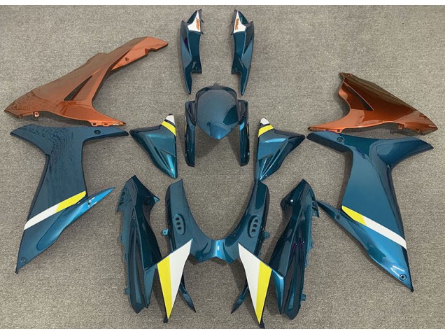 11-24 Glänzend Hellblau & Orange GSXR 600-750 Motorrad Verkleidung