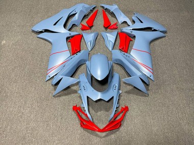 11-24 Matt Himmelblau & Rot GSXR 600-750 Motorrad Verkleidung