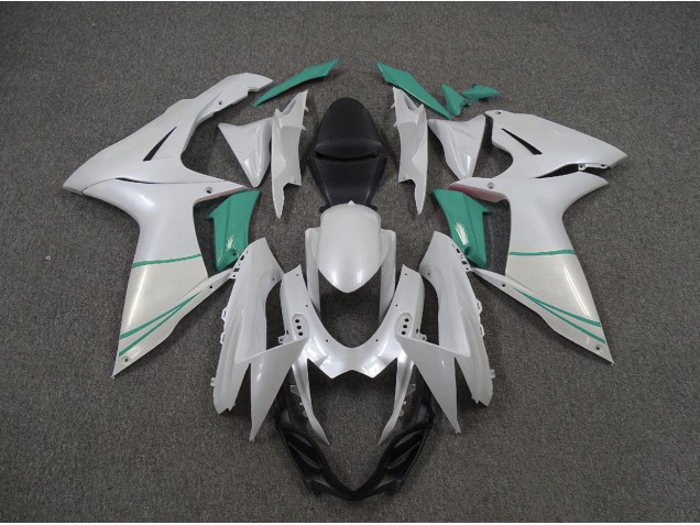 11-24 Perlweiß & T-Blau GSXR 600-750 Motorrad Verkleidung 11-24 Perlweiß & T-Blau GSXR 600-750 Motorrad Verkleidung