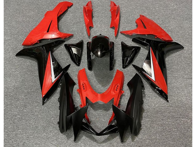 11-24 Rot Glänzend & Schwarz GSXR 600-750 Motorrad Verkleidung