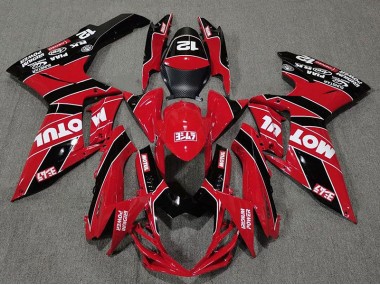 11-24 Rot & Schwarz Glänzend Motul GSXR 600-750 Motorrad Verkleidung