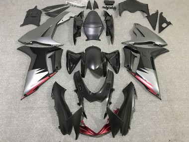 11-24 Schwarz Glänzend & Mattgrau GSXR 600-750 Motorrad Verkleidung