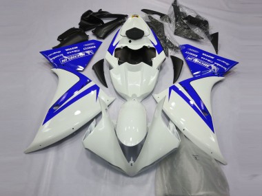 12-14 Glänzend Weiß & Blau R1 Motorrad Verkleidung