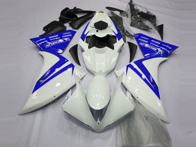 12-14 Glänzend Weiß & Blau R1 Motorrad Verkleidung