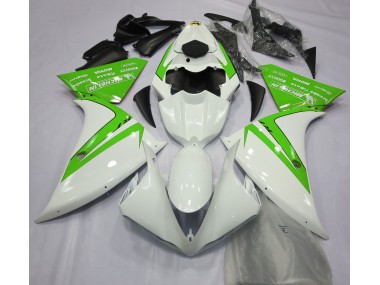 12-14 Glänzend Weiß & Grün R1 Motorrad Verkleidung