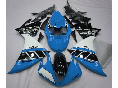 12-14 Glänzend Hellblau Weiß & Schwarz R1 Motorrad Verkleidung