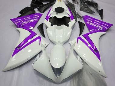 12-14 Glänzend Weiß & Lila R1 Motorrad Verkleidung