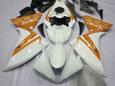 12-14 Glänzend Weiß & Orange R1 Motorrad Verkleidung