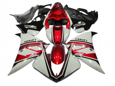 12-14 Glänzend Weiß & Rot R1 Motorrad Verkleidung