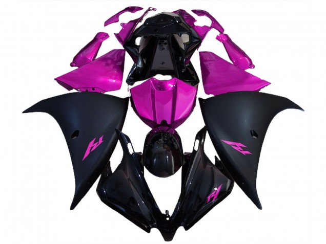 12-14 Matt Schwarz & Pink R1 Motorrad Verkleidung 12-14 Matt Schwarz & Pink R1 Motorrad Verkleidung