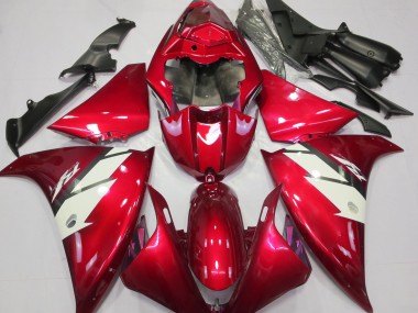 12-14 Rot Glänzend & Weiß R1 Motorrad Verkleidung