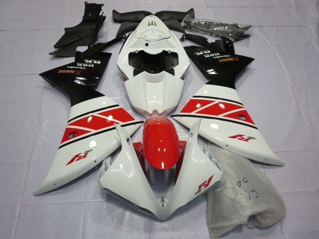 12-14 Rot Weiß & Schwarz R1 Motorrad Verkleidung 12-14 Rot Weiß & Schwarz R1 Motorrad Verkleidung
