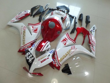 12-16 634 Weiß & Rot CBR1000RR Motorrad Verkleidung