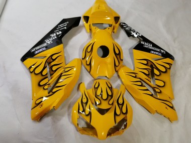 12-16 Benutzerdefiniertes Gelb Flame CBR1000RR Motorrad Verkleidung