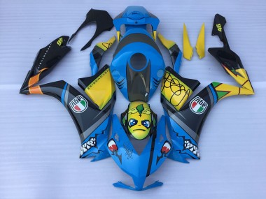 12-16 Blaue Haizähne CBR1000RR Motorrad Verkleidung