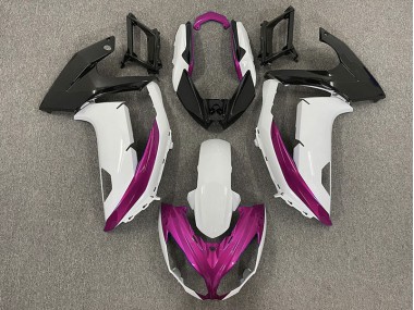 12-16 Glänzend Weiß & Magenta Ninja 650R Motorrad Verkleidung