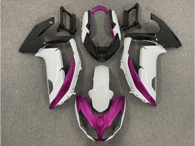 12-16 Glänzend Weiß & Magenta Ninja 650R Motorrad Verkleidung 12-16 Glänzend Weiß & Magenta Ninja 650R Motorrad Verkleidung
