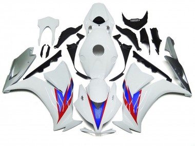 12-16 Glänzend Weiß & Silber CBR1000RR Motorrad Verkleidung