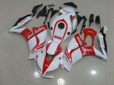 12-16 Weiß Supreme CBR1000RR Motorrad Verkleidung