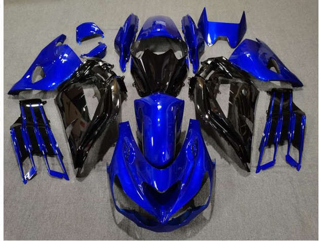 12-21 Glänzend Blau & Schwarz ZX14R Motorrad Verkleidung 12-21 Glänzend Blau & Schwarz ZX14R Motorrad Verkleidung
