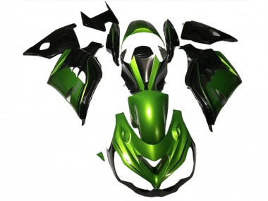 12-21 Glänzend Grün & Schwarz ZX14R Motorrad Verkleidung