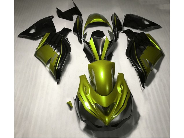 12-21 Glänzendes Gelb & Schwarz ZX14R Motorrad Verkleidung 12-21 Glänzendes Gelb & Schwarz ZX14R Motorrad Verkleidung
