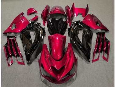 12-21 Rot Glänzend & Schwarz ZX14R Motorrad Verkleidung