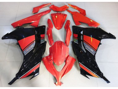 13-18 Candy Red & Schwarz Ninja 300 Motorrad Verkleidung