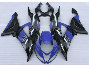 13-18 Glänzend Blau & Schwarz ZX6R Motorrad Verkleidung