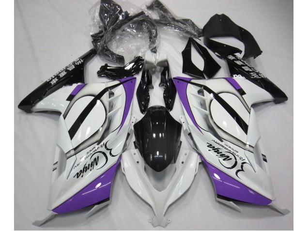 13-18 Glänzend Weiß & Lila Ninja 300 Motorrad Verkleidung 13-18 Glänzend Weiß & Lila Ninja 300 Motorrad Verkleidung