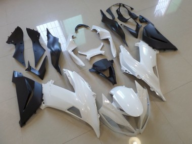 13-18 Glänzend Weiß Schwarz ZX6R Motorrad Verkleidung