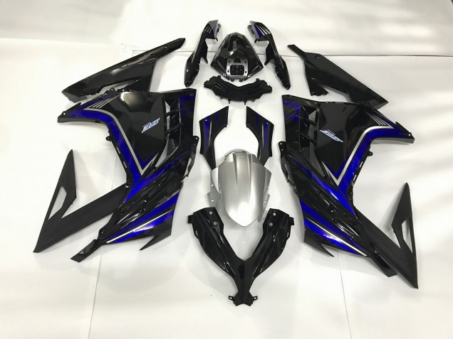 13-18 Glänzendes Schwarz & Blau Ninja 300 Motorrad Verkleidung 13-18 Glänzendes Schwarz & Blau Ninja 300 Motorrad Verkleidung
