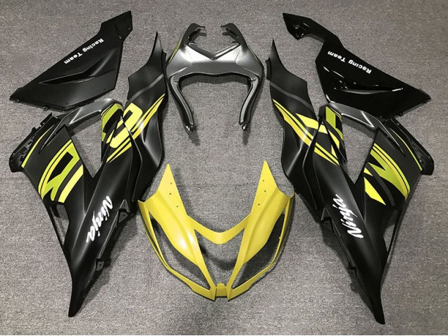 13-18 Glänzendes Schwarz & Gelb ZX6R Motorrad Verkleidung 13-18 Glänzendes Schwarz & Gelb ZX6R Motorrad Verkleidung