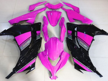 13-18 Hot Pink & Schwarz Ninja 300 Motorrad Verkleidung