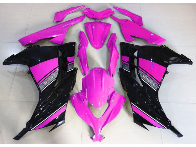 13-18 Hot Pink & Schwarz Ninja 300 Motorrad Verkleidung