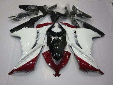 13-18 Kastanienbraun & Weiß Ninja 300 Motorrad Verkleidung