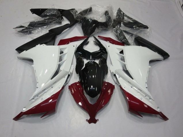13-18 Kastanienbraun & Weiß Ninja 300 Motorrad Verkleidung