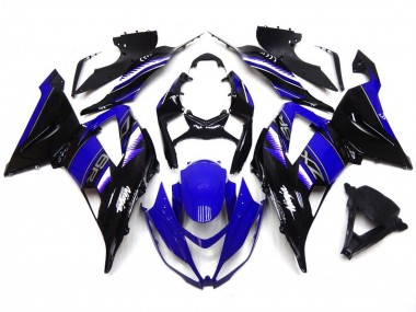 13-18 Kräftiges Tiefes Blau & Schwarz ZX6R Motorrad Verkleidung