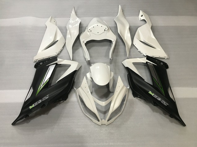 13-18 Kristallweiß & Satinschwarz ZX6R Motorrad Verkleidung 13-18 Kristallweiß & Satinschwarz ZX6R Motorrad Verkleidung