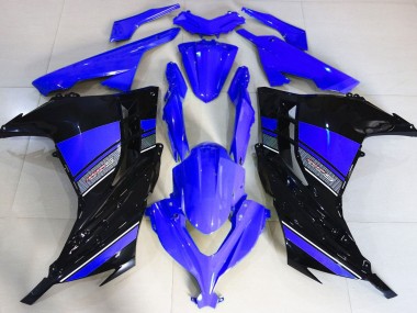 13-18 Mitternachtsblau & Schwarz Ninja 300 Motorrad Verkleidung