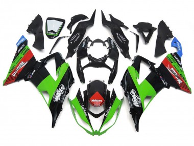 13-18 Motocard Grün & Schwarz ZX6R Motorrad Verkleidung
