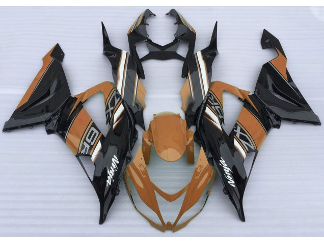 13-18 Orange Glänzend & Schwarz ZX6R Motorrad Verkleidung
