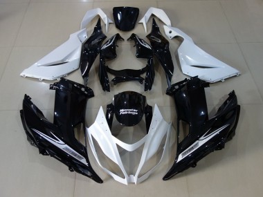 13-18 Perlweiß & Schwarz ZX6R Motorrad Verkleidung