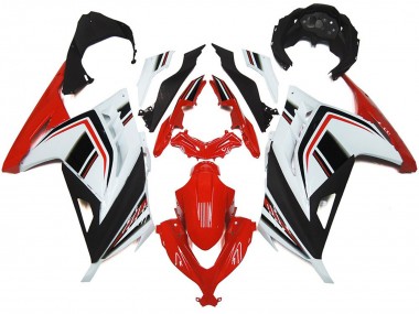 13-18 Rot Weiß & Schwarz Glänzend Ninja 300 Motorrad Verkleidung